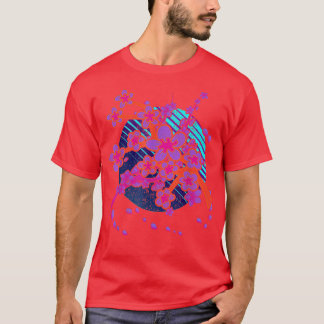 Camiseta Flor rosa Sakura Japón Vaporwave 90