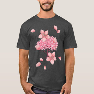 Camiseta Flor rosa Sakura japonesa florece cerezo