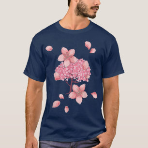 Camiseta Flor rosa Sakura japonesa florece cerezo