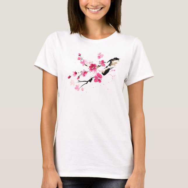 Camiseta Flor rosa Sakura Spring (Anverso)
