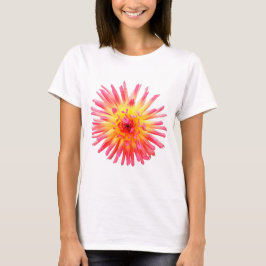 Camiseta Flor rosa y amarilla