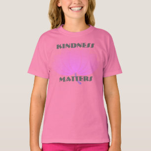 Camiseta Flor rosada de los pétalos abiertos de la materia