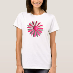 Camiseta Flor rosada hippie daisy - moda de moda