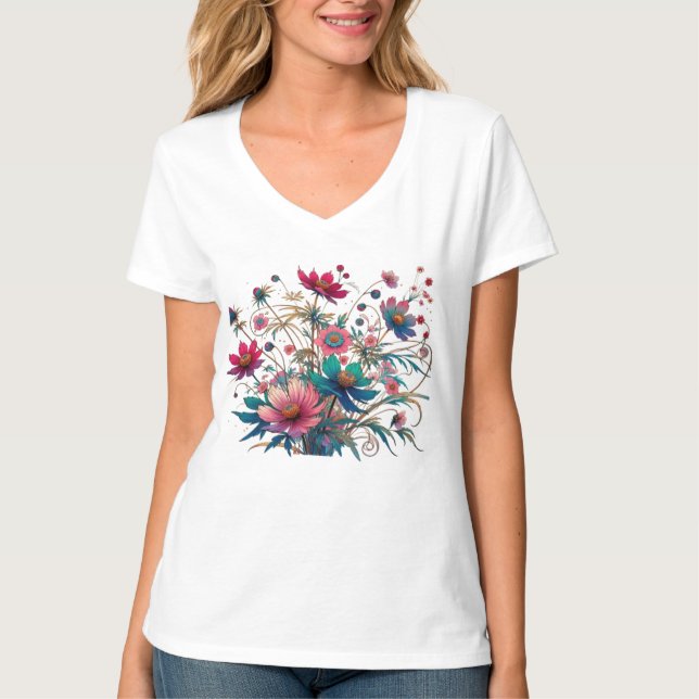 Camiseta Flor silvestre (Anverso)