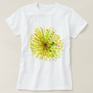 Camiseta Flor silvestre amarillo acuarela