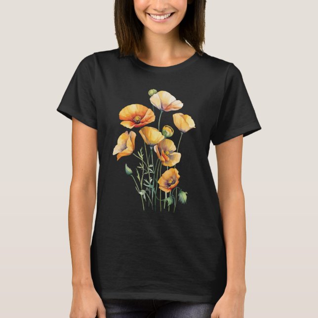 Camiseta Flor silvestre botánica (Anverso)