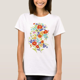 Camiseta Flor silvestre de colores páinteros