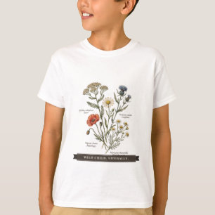 Camiseta Flor silvestre divertida para niños "Niño salvaje