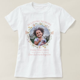 Camiseta Flor silvestre en memoria conmemorativa funeral fo