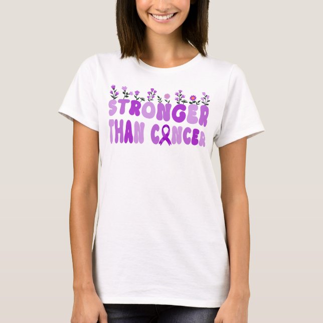 Camiseta flor silvestre groovic más fuerte que el linfoma H (Anverso)