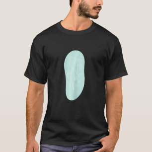 Camiseta Flor silvestre Pastel azul Floral de la línea Boho
