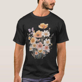 Camiseta Flor silvestre transparente vintage