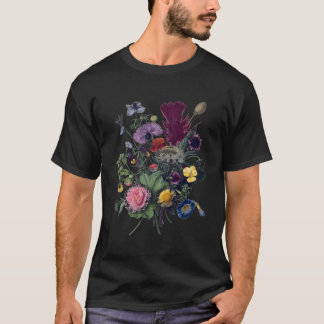 Camiseta Flor silvestre vintage Botánica Botánica Botánica