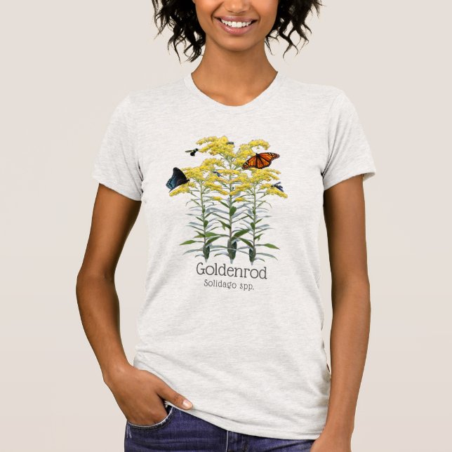 Camiseta Flor silvestre y polinizadores de Goldenrod Solida (Anverso)