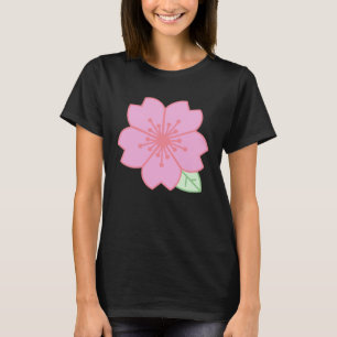 Camiseta Flor simple de cerezo rosado de Sakura para mujere