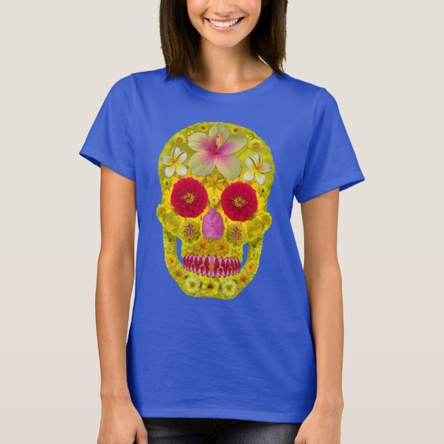 Camiseta Flor Skull 8 (Anverso)
