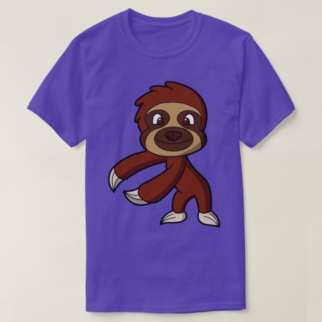 Camiseta Flor Sloth Cute Funny Dance Animal (Diseño del anverso)