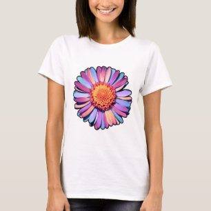 Camiseta Flor suave morado rosa azul Boho Daisy Bisexual
