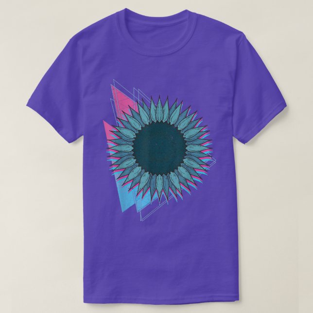 Camiseta Flor Sunshine Blossom Synthwave Floral Vaporwave (Diseño del anverso)