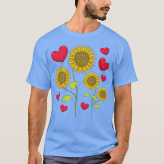 Camiseta Flor Sunshine Lover Hippie Sunflower Hearfl Sunfl