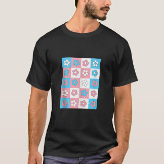 Camiseta Flor transgénero retro Mes de Orgullo LGBT Orgullo