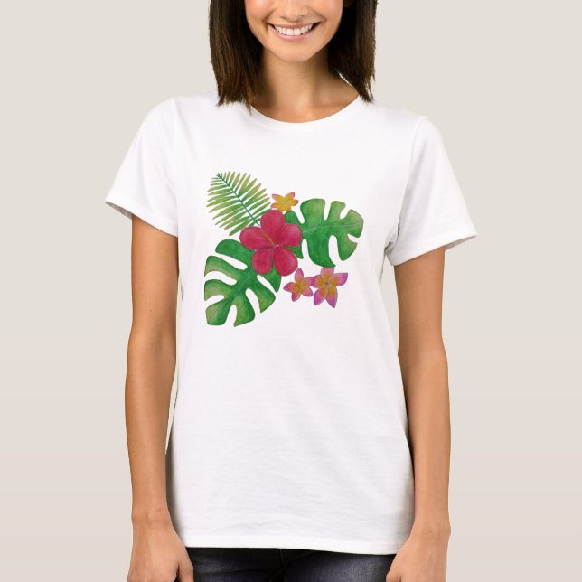 Camiseta Flor tropical (Anverso)