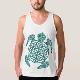 Camiseta Flor turquesa de la tortuga del DES Lebens de la