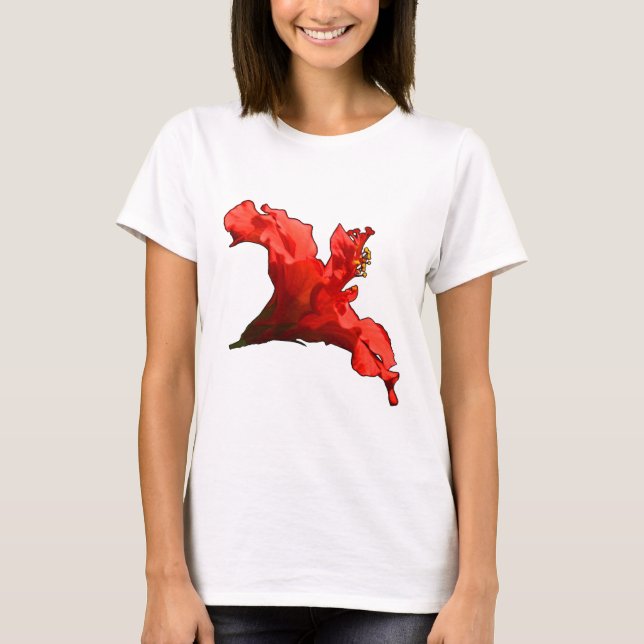 Camiseta Flor vibrante de Hibiscus (Anverso)