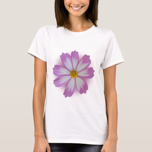 Camiseta Flor violeta clara (Anverso)