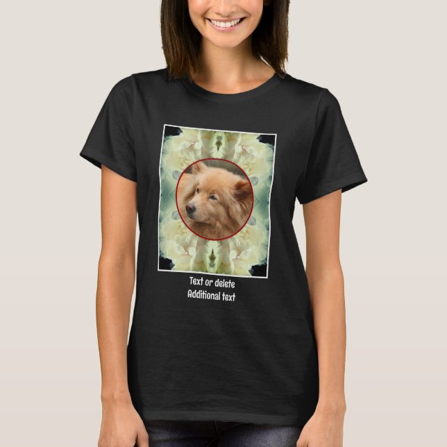 Camiseta Flor White Peony Crea tu propia foto Mascota (Anverso)