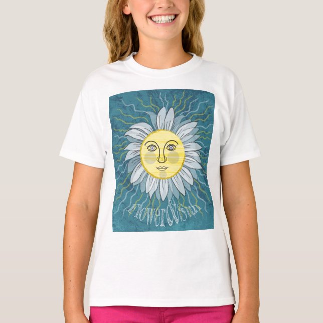 Camiseta Flor y sol - Naturaleza (Anverso)