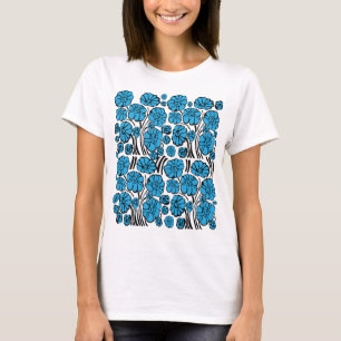 Camiseta Flora azul