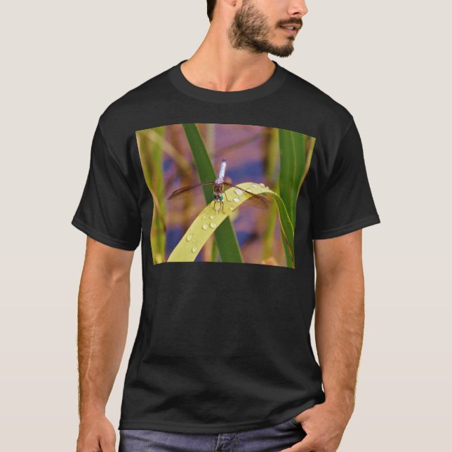 Camiseta Flora de dragón en hojas de roca de lluvia (Anverso)
