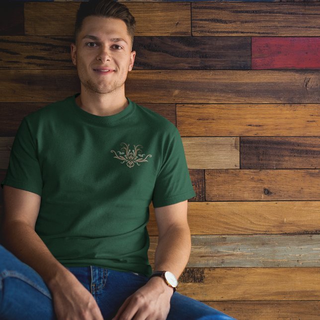 Camiseta Flora Geométrica De Damasco Clásica Con Ramas T-Sh (Subido por el creador)