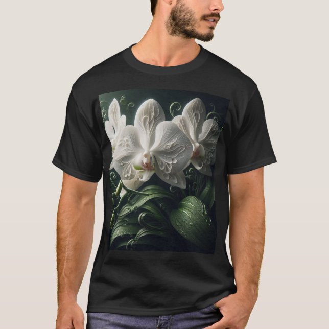 Camiseta Flora Orquídea Blanca (Anverso)