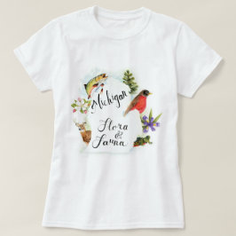 Camiseta Flora y fauna de Michigan