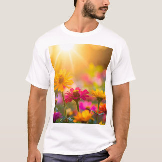 Camiseta Floración iluminada por el sol 