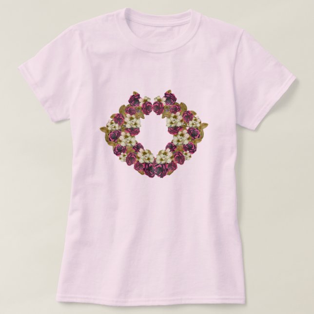 Camiseta floral (Diseño del anverso)