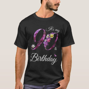 Camiseta Floral 1931 de 90 años es mi regalo de cumpleaños 