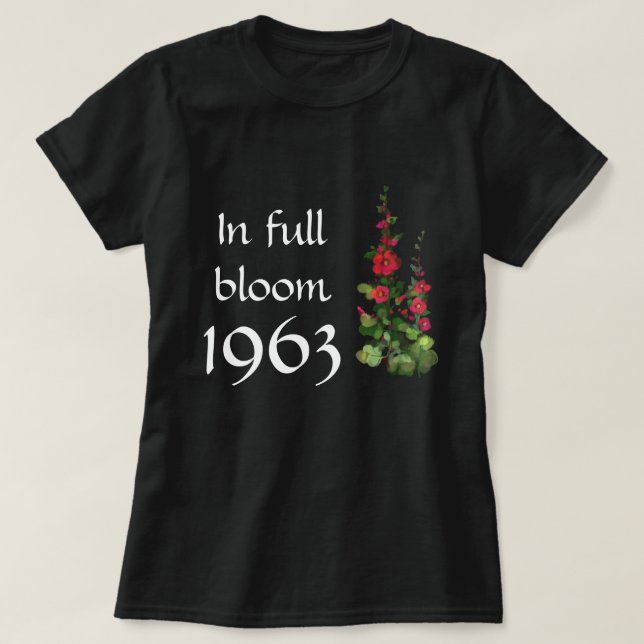 Camiseta Floral 1963 (Diseño del anverso)