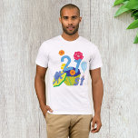 Camiseta Floral 21st Birthday Mens T-Shirt<br><div class="desc">Un cumpleaños 21 es en realidad una causa real de celebración. Es una edad hito en muchos países. Por supuesto, cuando tienes 21 años deberías tener un fiesta. Ahora necesitas un buen diseño para tu cumpleaños 21 y este es ese con mucho color y las palabras 21 cumpleaños. Este diseño...</div>