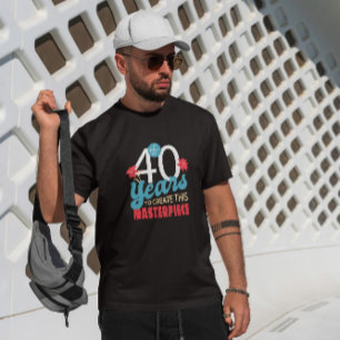 Camiseta Floral 40 años cita la naturaleza