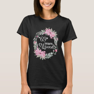 Camiseta Floral 69 años de edad Cumpleaños Presente Hombres