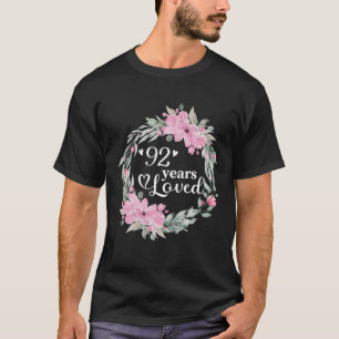 Camiseta Floral 92 años de edad Buda Presente Hombres Mujer