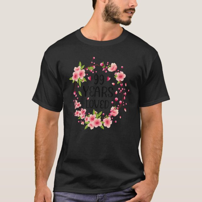 Camiseta Floral 99 años 99ª mujer 99 años L (Anverso)