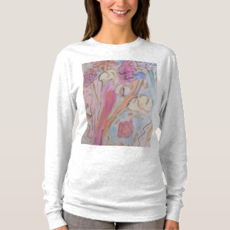 Camiseta Floral abstracto en pastel
