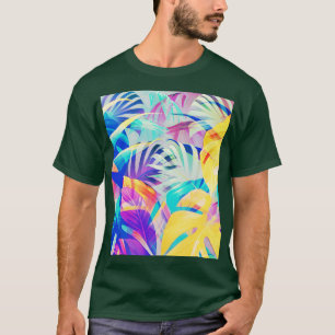 Camiseta Floral abstracto moderno color pastel