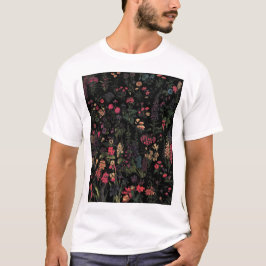 Camiseta floral activa de medianoche