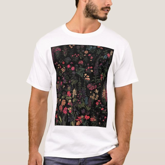 Camiseta floral activa de medianoche (Anverso)