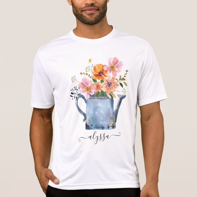 Camiseta Floral acuática pintada a mano (Anverso)